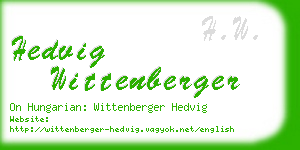 hedvig wittenberger business card